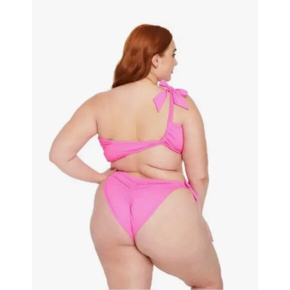 Fredericks of Hollywood NWT Laguna One Shoulder Two PIece Cheeky Bikini Sz Small - Picture 2 of 6